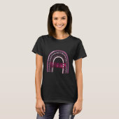 Paarse zwarte boho voor dames t-shirt (Voorkant volledig)