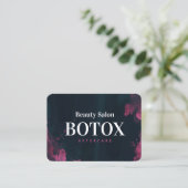 Paarse zwarte Botox Aftercare Visitekaartje (Staand voorkant)
