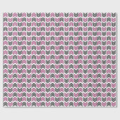 Paarse zwarte Chevron geometrisch Cadeaupapier (Vlak)