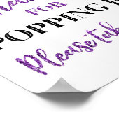 Paarse zwarte Confetti Bedankt knallen door teken Poster (Hoek)