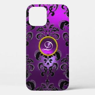 PAARSE ZWARTE DAMASKMONOGRAM VAN GEMSTONE Case-Mate iPhone CASE