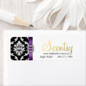 Paarse zwarte damast label 2 (Insitu)