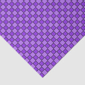 Paarse zwarte dambordpatroon tissuepapier (Detail)