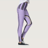 paarse zwarte damesleggings leggings (Rechts)