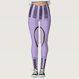 paarse zwarte damesleggings leggings