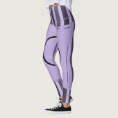 paarse zwarte damesleggings leggings (Links)