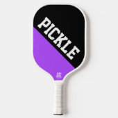 Paarse zwarte diagonalen vun. pickleball paddle (Achterkant)