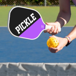 Paarse zwarte diagonalen vun. pickleball paddle