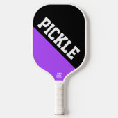 Paarse zwarte diagonalen vun. pickleball paddle (Voorkant)