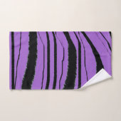 Paarse zwarte dierenprint cadeau  bad handdoek (Handdoek)