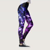 Paarse Zwarte Driehoek Geometrische Smoky Abstract Leggings (Rechts)