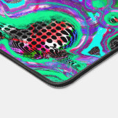 Paarse, zwarte en Blauwgroen Fluid Art Bureaumat (Hoek)
