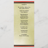 Paarse, zwarte en gouden eenvoudige elegantie programmakaart (Achterkant)