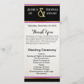 Paarse, zwarte en gouden eenvoudige elegantie programmakaart (Voorkant)