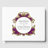 Paarse, zwarte en goudfinnen gastenboek (Voorkant)