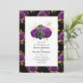 Paarse, zwarte en goudfinnen kaart (Staand voorkant)