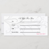 paarse, zwarte en witte Chic-cadeaubonnen (Achterkant)