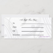 Paarse, zwarte en witte Chic-cadeaubonnen (Achterkant)