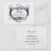 paarse, zwarte en witte Chic Visitekaartjes (Voorkant / Achterkant)