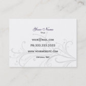 paarse, zwarte en witte Chic Visitekaartjes (Achterkant)