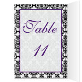 Paarse, zwarte en witte dessentafelkaart (Binnen (Links))