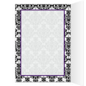 Paarse, zwarte en witte dessentafelkaart (Binnen (Links))