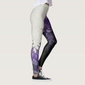 paarse, zwarte en witte leggings (Rechts)