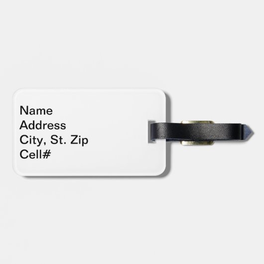 Paarse, zwarte en witte sport Volleybal 🏐 Bagagelabel (Achterkant horizontaal)