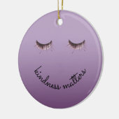 Paarse zwarte Eyelashes Kindness Keramisch Ornament (Links)