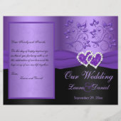 Paarse, zwarte Floral aangesloten bij het programm (Voorkant)