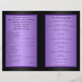 Paarse, zwarte Floral aangesloten bij het programm (Achterkant)