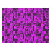 Paarse zwarte gemengde patronen Patchwork ontwerp Tafelkleed (Voorkant (Horizontaal))