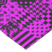 Paarse zwarte gemengde patronen Patchwork ontwerp Tafelkleed (Gekanteld)
