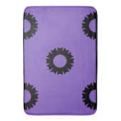 Paarse zwarte geo badmat (Voorkant Verticaal)