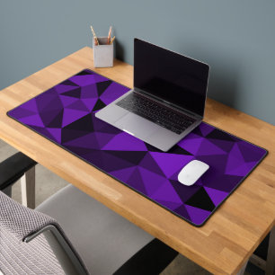 Paarse zwarte geometrische mesh-patroon bureaumat