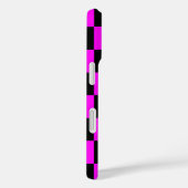 Paarse zwarte geruit controlepatroon Case-Mate iPhone case (Achterkant / Rechts)