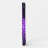 Paarse Zwarte Glitter Ombre Persoonlijk Case-Mate iPhone Case (Achterkant/links)