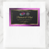 Paarse zwarte Glitter-productlabels Ladybug-Logo Rechthoekige Sticker (Tas)