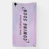Paarse Zwarte Gradiënt Moderne Binnenkort Promo Spandoek (Verticaal)