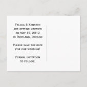 Paarse zwarte gradiëntfoto Sla de datum op Aankondigingskaart (Achterkant)