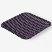 PAARSE ZWARTE HALLOWEEN DIAMOND PATROON PAPIEREN BORDJE (Gebogen)