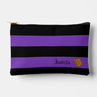 Paarse & zwarte halloween strepen print gesneden n etui