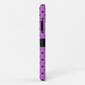 PAARSE ZWARTE HART PATROON IPHONE AANpasbaar Case-Mate iPhone Case (Achterkant/rechts)