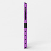 PAARSE ZWARTE HART PATROON IPHONE AANpasbaar Case-Mate iPhone Case (Achterkant/links)