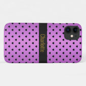 PAARSE ZWARTE HART PATROON IPHONE AANpasbaar Case-Mate iPhone Case (Achterkant (horizontaal))