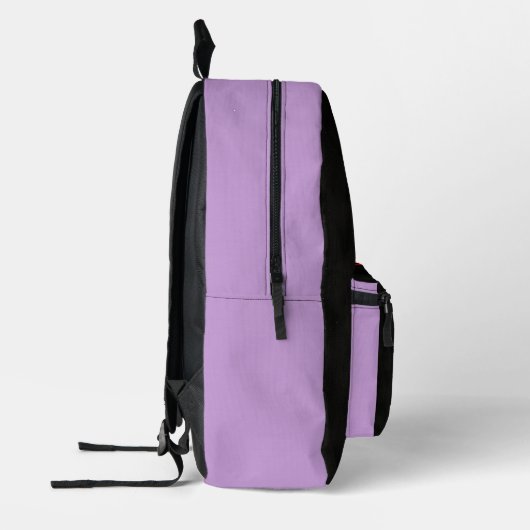 Paarse & zwarte harten en schedel bedrukte rugzak (Links)