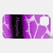 Paarse zwarte hoesje van het proefdierpatroon (Achterkant (horizontaal))