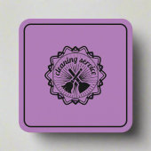 Paarse & Zwarte Huishoudster Huisschoonmaakdienste Vierkante Visitekaartje