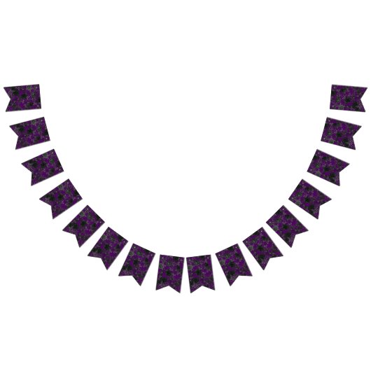 Paarse Zwarte Huwelijk Gotische Rozen Vlaggetjes (Alle)