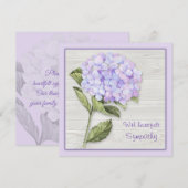 Paarse zwarte hydrangea feestdagenkaart (Voorkant / Achterkant)